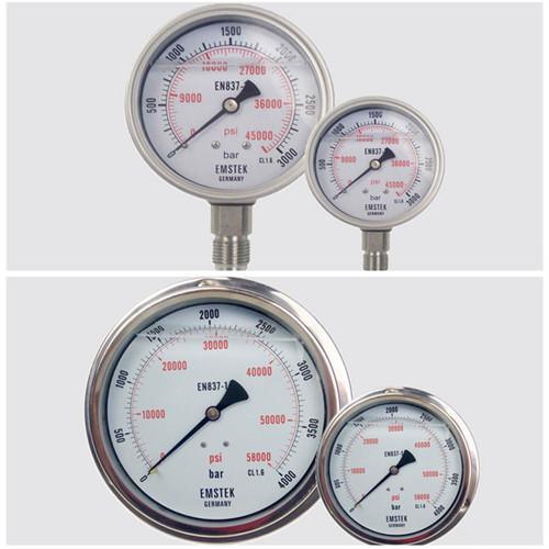 深圳嘉力 JL超高压压力表 径向油压表 轴向带边高压表